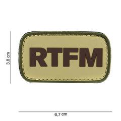 Embleem 3D PVC RTFM #14002 Verde - Impune Respect Direct