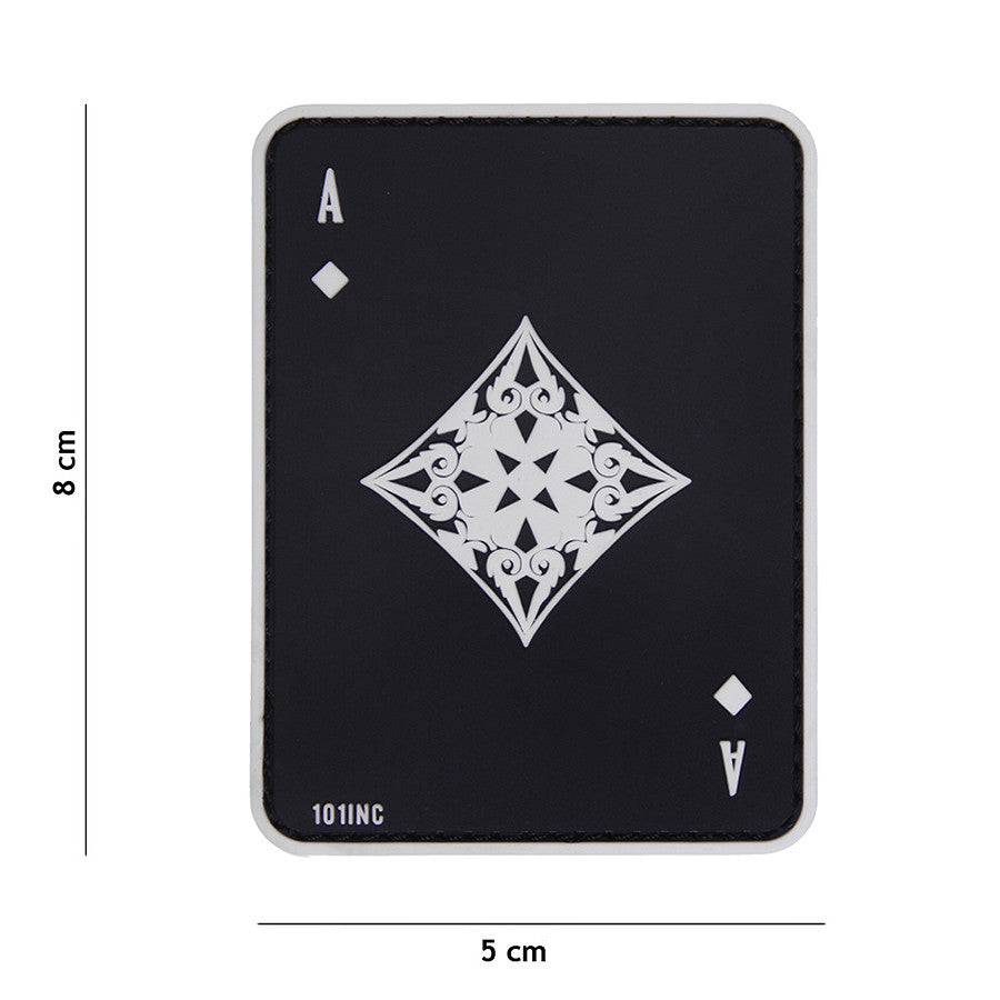 Embleem 3D PVC Ruiten Aas Negru - Identitate Fără Compromis