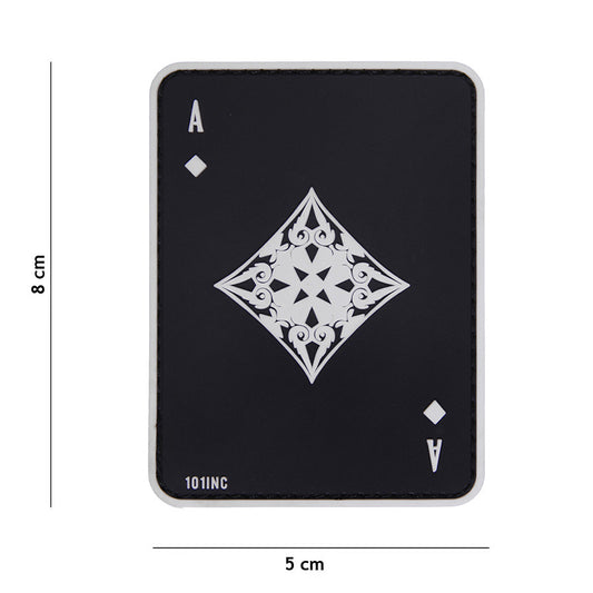 Embleem 3D PVC Ruiten Aas Negru - Identitate Fără Compromis