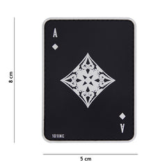 Embleem 3D PVC Ruiten Aas Negru - Identitate Fără Compromis