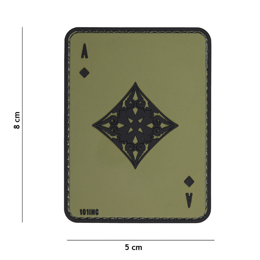 Embleem 3D PVC Ruiten Aas Verde - Identificare Tactică Superioară