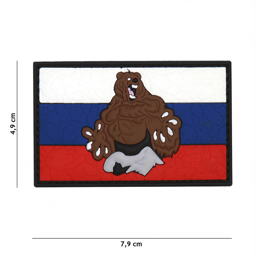 Embleem 3D PVC Rus Urs Crăpat - Marcează-ți Teritoriul Tactic