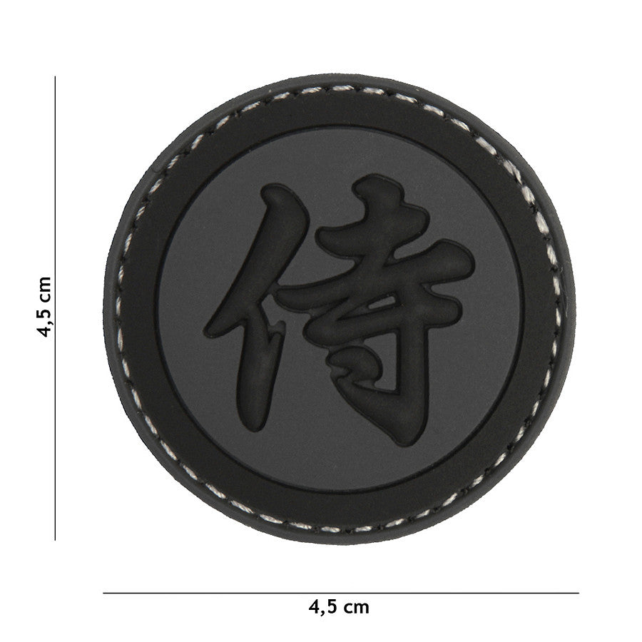 Embleem 3D PVC Samurai Gri/Negru Tactical - Afirmă-ți Spiritul Războinic