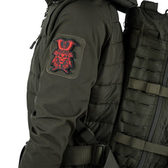 Embleem 3D PVC Samurai Skull Roșu - Afirmă-ți Spiritul Războinic