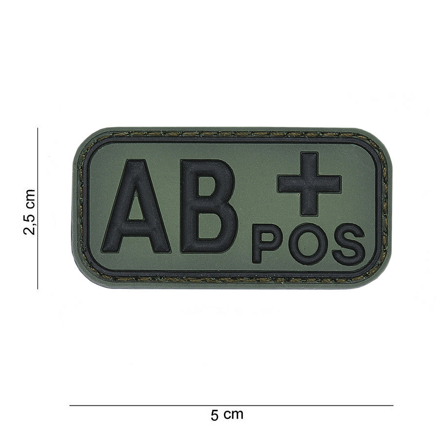 Embleem 3D PVC Sânge AB+ Pozitiv Verde - Identificare Rapidă & Crucială