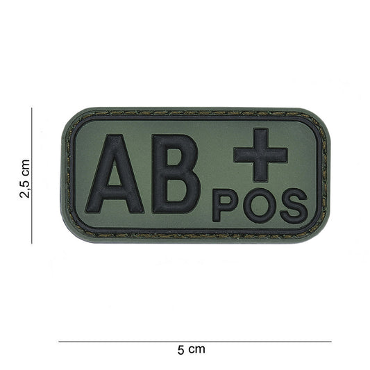 Embleem 3D PVC Sânge AB+ Pozitiv Verde - Identificare Rapidă & Crucială