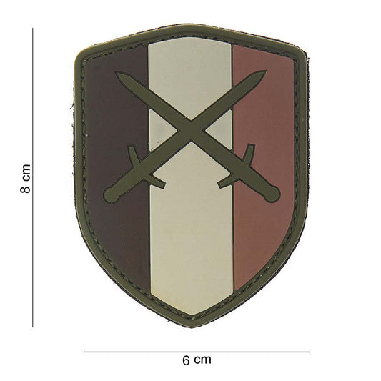 Embleem 3D PVC Schild Belgia Desert Zwaard - Afirmă-ți Loialitatea Fără Compromis