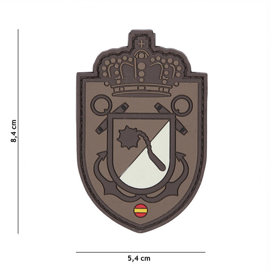 Embleem 3D PVC Scut Coroană Spaniolă Maro - Identitate Tactică