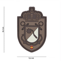 Embleem 3D PVC Scut Coroană Spaniolă Maro - Identitate Tactică