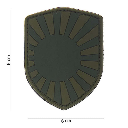 Embleem 3D PVC Scut Japonez Război Verde Tactic - Personalizare Autentică
