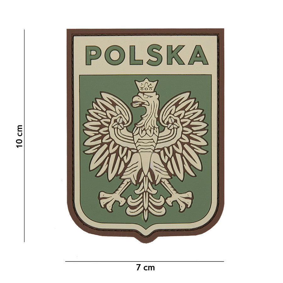 Embleem 3D PVC Scut Polonia #1110 - Identitate Tactică Incontestabilă