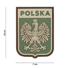 Embleem 3D PVC Scut Polonia #1110 - Identitate Tactică Incontestabilă