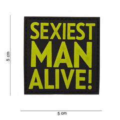 Embleem 3D PVC Sexiest Man Alive Galben - Personalitate Vizibilă