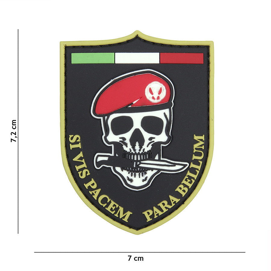 Embleem 3D PVC SI VIS Pacem Negru - Afirmă-ți Principiile Tactic