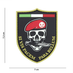 Embleem 3D PVC SI VIS Pacem Negru - Afirmă-ți Principiile Tactic