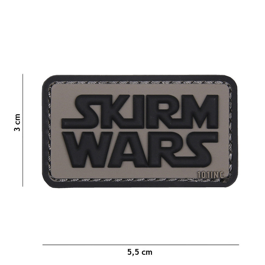 Embleem 3D PVC Skirm Wars Gri - Afirmă-ți Identitatea în Luptă