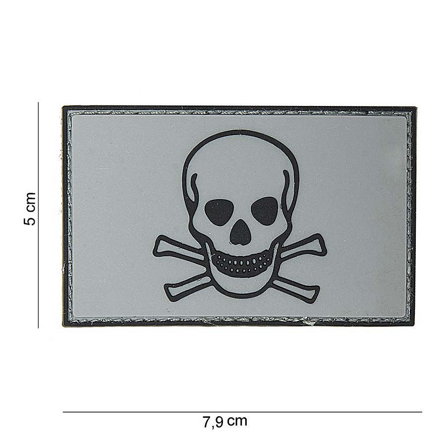Embleem 3D PVC Skull and Bones #10069 - Simbol de Forță, Aderență Perfectă