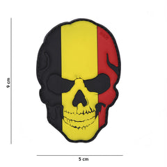 Embleem 3D PVC Skull Belgia - Identitate Tactică Incontestabilă