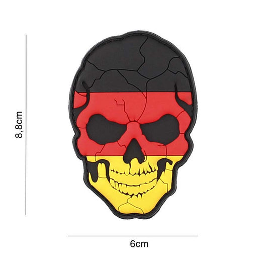 Embleem 3D PVC Skull Germania Cracked Multicolor - Declară-ți Forța