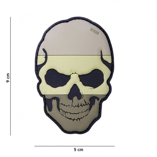 Embleem 3D PVC Skull Nederland Subdued - Identitate Tactică Durabilă