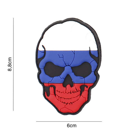 Embleem 3D PVC Skull Rusland Cracked - Semnul Tău Distinciv