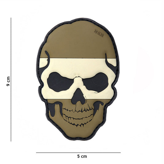 Embleem 3D PVC skull Spanje camo - Afirmă-ți Stilul Tactic