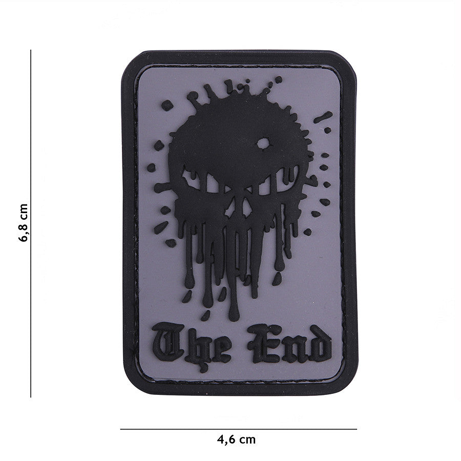 Embleem 3D PVC Skull The End Gri Military-Shop.ro - Afirmă-ți Atitudinea