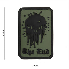 Embleem 3D PVC Skull The End Verde - Afirmă-ți Prezența Tactică
