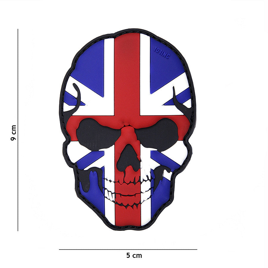 Embleem 3D PVC Skull UK - Afișează-ți Identitatea Tactică