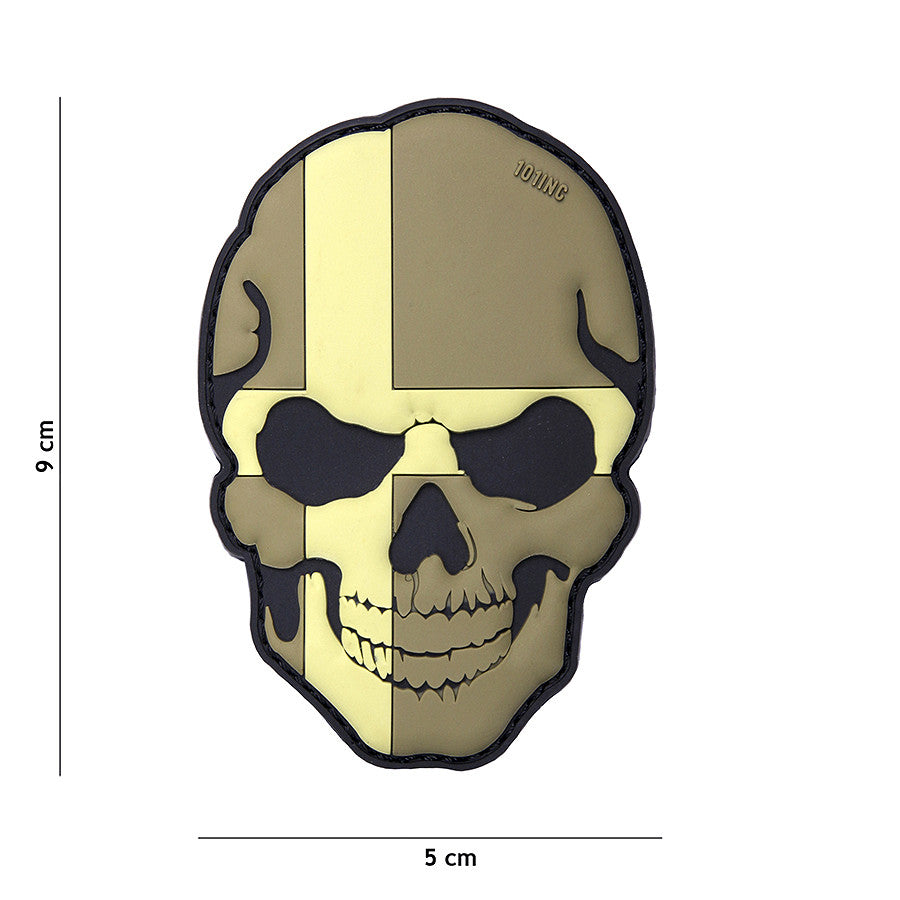 Embleem 3D PVC Skull Zweden Subdued - Identitate Tactică