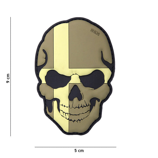 Embleem 3D PVC Skull Zweden Subdued - Identitate Tactică