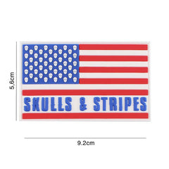 Embleem 3D PVC Skulls & stripes 50 skulls #5132 - Afirmă-ți Atitudinea