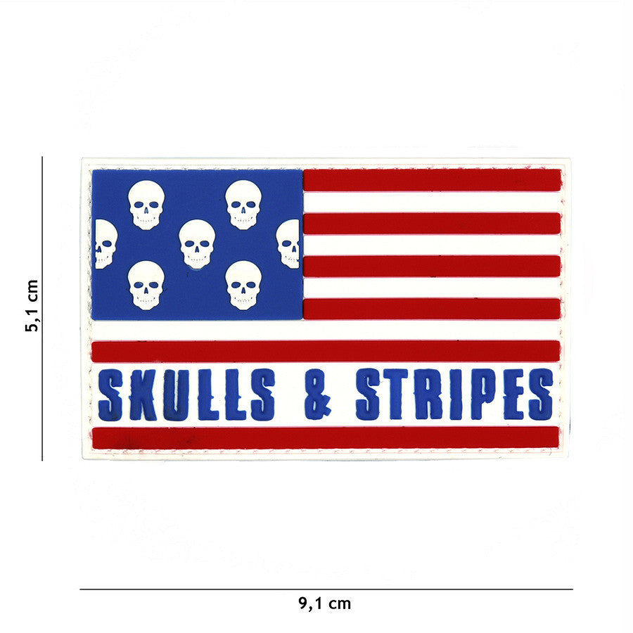 Embleem 3D PVC Skulls & stripes big skulls #5133 - Declară-ți Forța