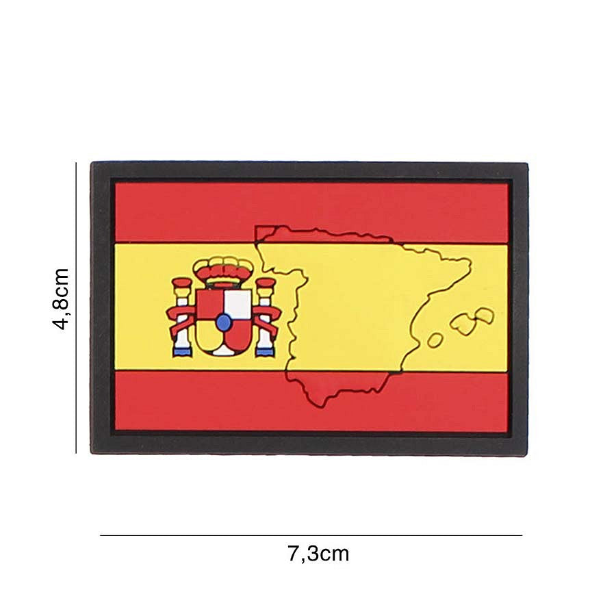 Embleem 3D PVC Spania cu Contur - Exprimă-ți Identitatea Tactică