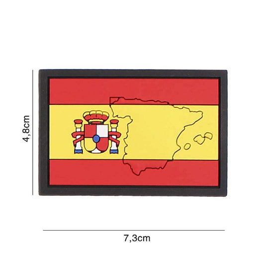 Embleem 3D PVC Spania cu Contur - Exprimă-ți Identitatea Tactică