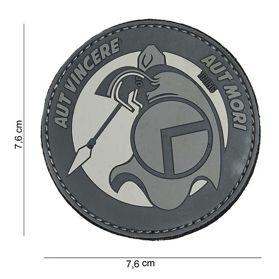 Embleem 3D PVC Spartan Gri Clasic Tactical - Afirmă-ți Spiritul Războinic