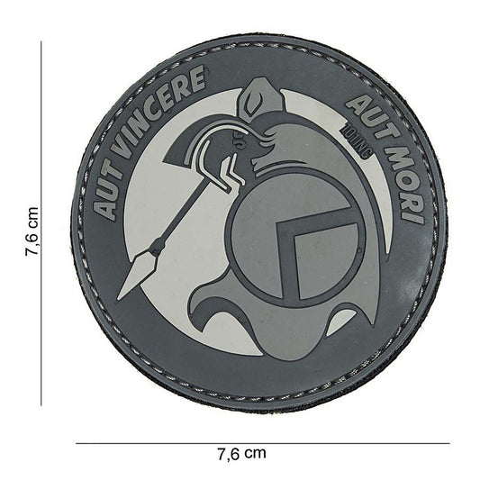Embleem 3D PVC Spartan Gri Clasic Tactical - Afirmă-ți Spiritul Războinic
