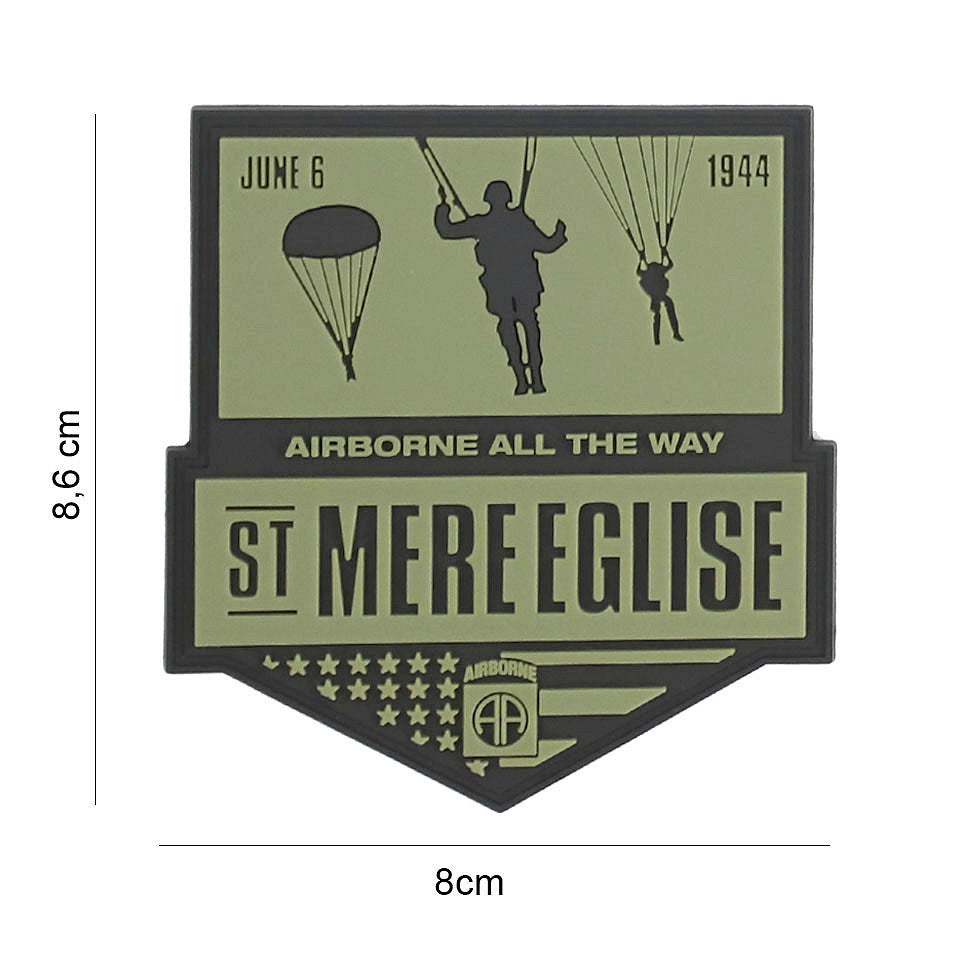 Embleem 3D PVC St Mere Eglise #7120 - Semn Distincție Autentic