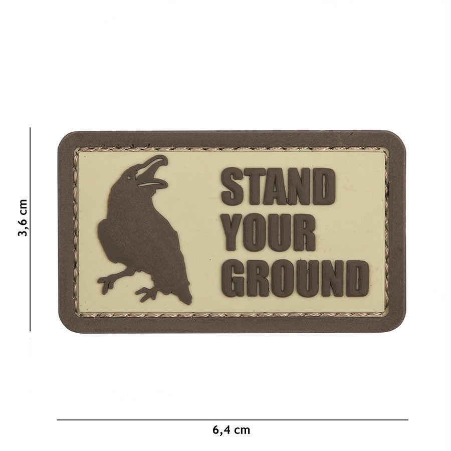 Embleem 3D PVC Stand Your Ground Coyote - Simbolul Determinării Tale