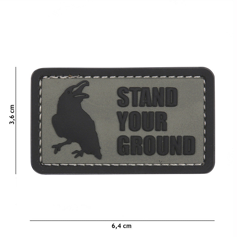 Embleem 3D PVC Stand Your Ground Gri - Afirmă-ți Poziția