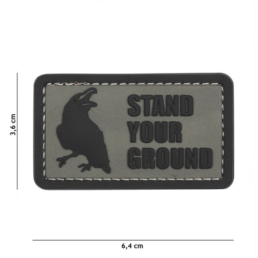 Embleem 3D PVC Stand Your Ground Gri - Afirmă-ți Poziția