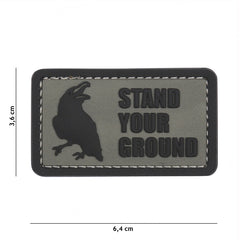 Embleem 3D PVC Stand Your Ground Gri - Afirmă-ți Poziția