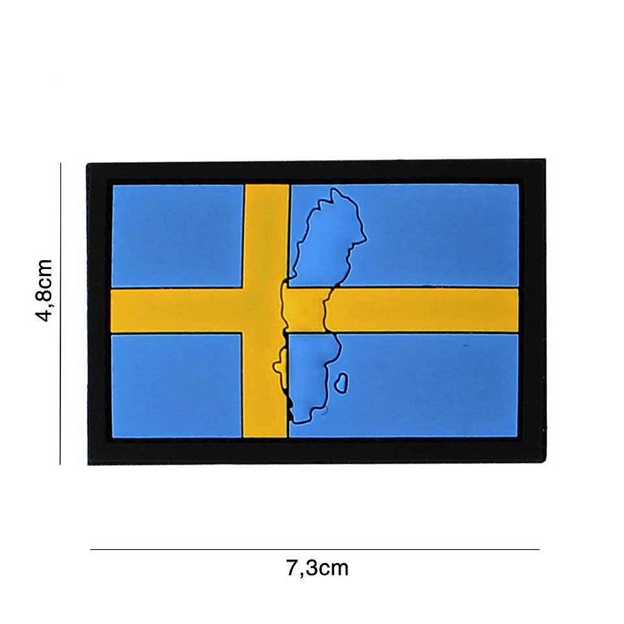 Embleem 3D PVC Steagul Suediei - Afirmă-ți Identitatea Tactică