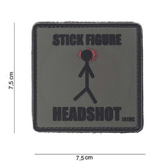 Embleem 3D PVC Stick figure #10055 Tactical Gear - Afirmă-ți Identitatea