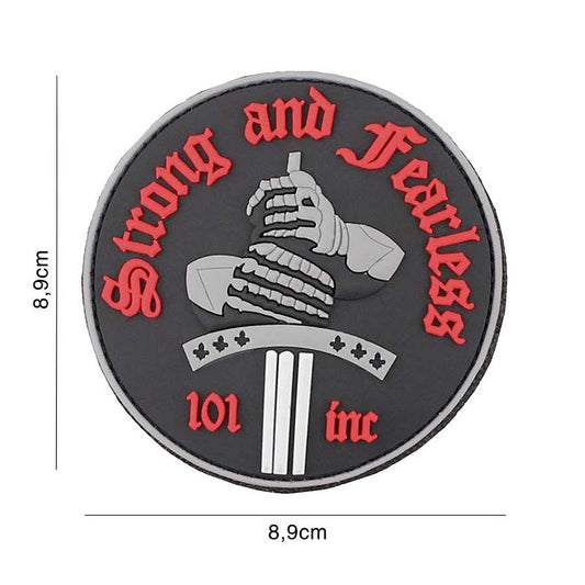 Embleem 3D PVC Strong and Fearless - Afirmă-ți Curajul și Forța!