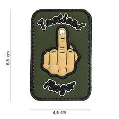 Embleem 3D PVC Tactical Finger Verde - Personalizare Tactica Maxima