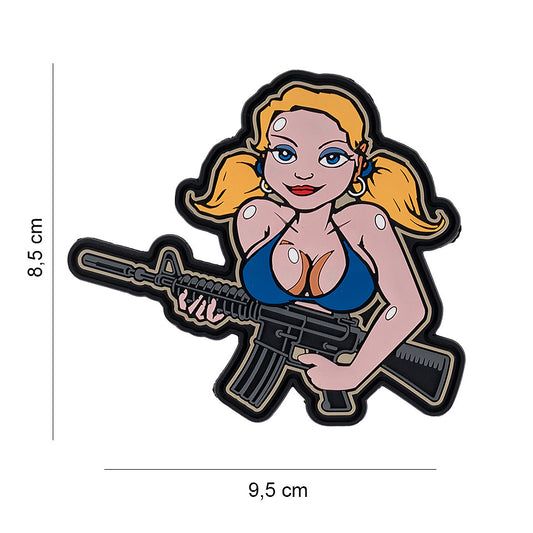 Embleem 3D PVC Tactical girl blonde hair #6118 - Stil & Atitudine