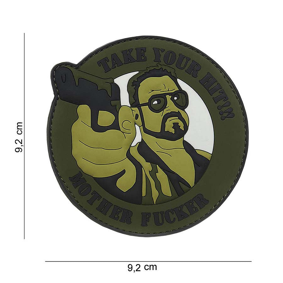 Embleem 3D PVC Take your hit Groen Military-Shop - Mesaj Tăios, Rezistență Maximă