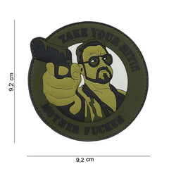 Embleem 3D PVC Take your hit Groen Military-Shop - Mesaj Tăios, Rezistență Maximă