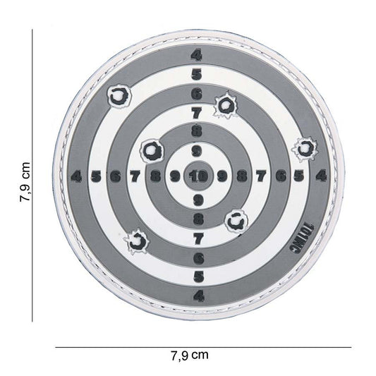 Embleem 3D PVC Target Gri - Marchează-ți Identitatea Tactică
